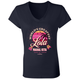 Worlds Greatest Lola Ladies Jersey V-Neck T-Shirt